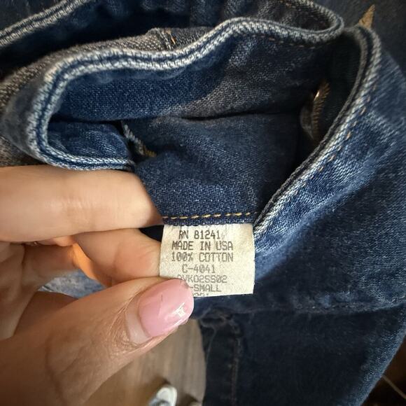 Armani Exchange Vintage made in USA SZ XS Blazer Coat Style Denim Jacket 1876 - Picture 4 of 7